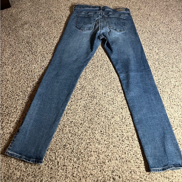 AG Adriano Goldschmied Women’s Blue The Farrah Skinny Ankle Cuff Slit Jeans 29 - Picture 16 of 16
